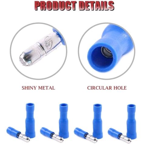 Jual Skun Bulat Terminal Konektor Bullet Blue Biru Insulated Male