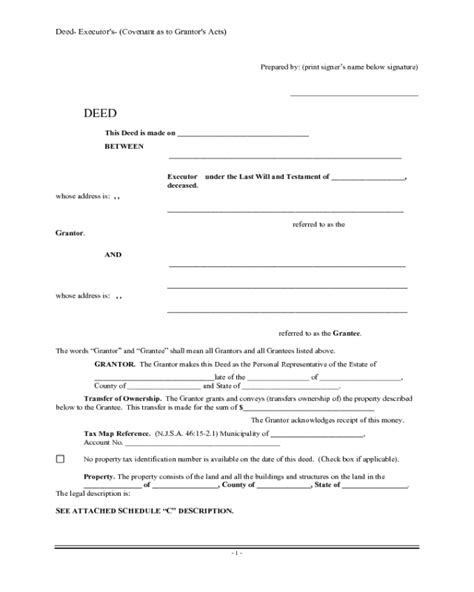 2020 Executors Deed Form Fillable Printable Pdf Forms Handypdf Images