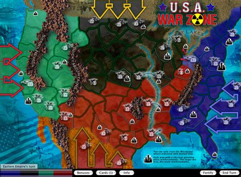 U.S.A. War Zone Map