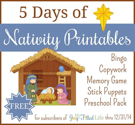 Free Printable Nativity Bingo Game My Joy Filled Life