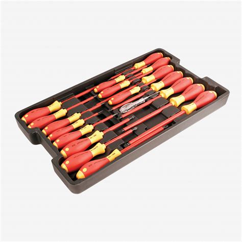 Wiha 32095 Insulated Screwdriver Set In Tray 19 Pc