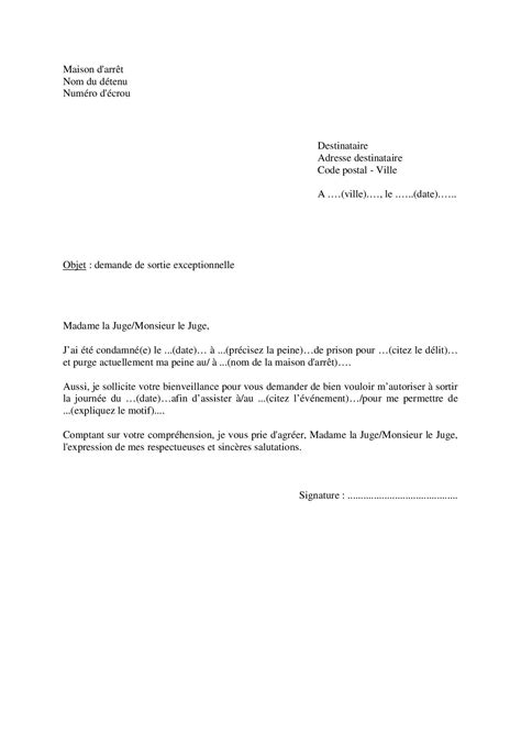 Mod Le De Lettre Demande De Sortie De Prison Exceptionnelle Hot Sex