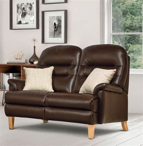 Sherborne Keswick Classic Leather Fireside Two Seater Settee Sofa