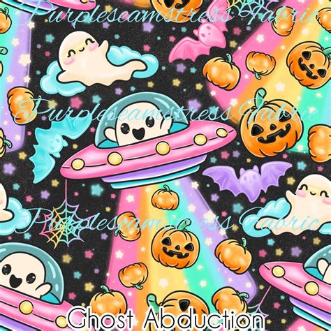 Ghost Abduction Purpleseamstress Fabric