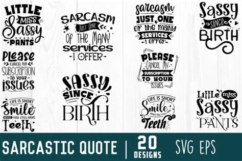 Sarcastic Quote Svg Bundle Sassy Bundle Graphic By Svg Box · Creative