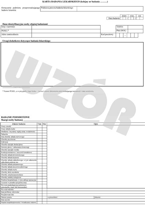 Karta Badania Lekarskiego Kierowcy AlfaDRUK E Sklep