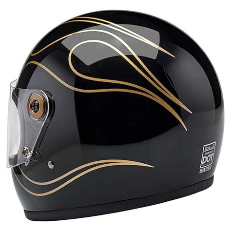 Biltwell Gringo S Gloss Black Flames Casque Int Gral