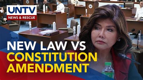 Sen Marcos Legislating New Law Better Than Amending Constitution