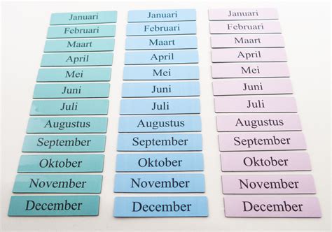 Magneten maanden van het jaar - Januari t/m December - 1 set ...