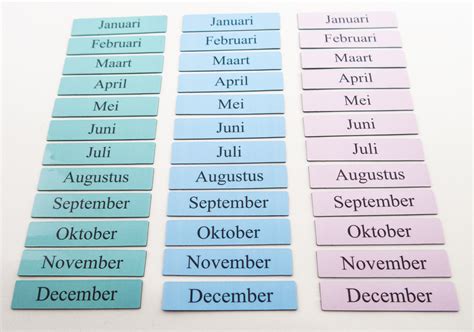 Magneten Maanden Van Het Jaar Januari T M December 1 Set