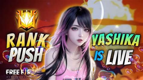 Free Fire Girl Yashika 💖 Is Live Cs Rank Push 🔥 Hindi Girl Gamer