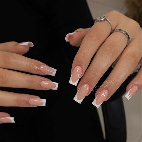 40 Best French Tip Nail Designs To Inspire You French Tip Acrylic Nails French Nail Designs