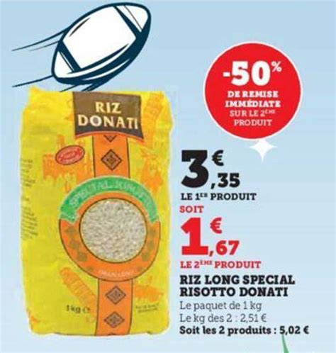 Promo Riz Long Spécial Risotto Donati chez Hyper U iCatalogue fr