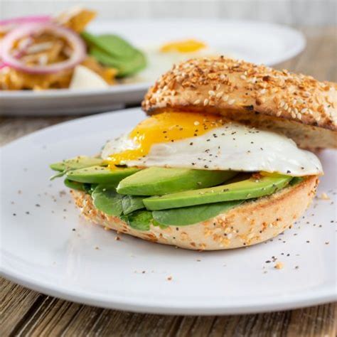 Poached Egg & Avocado Bagel Sandwich - Middlebury Food Co-op