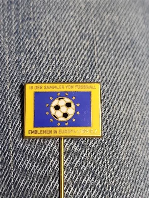 Alte Anstecknadel Ig Der Sammler Von Fu Ball Emblemen Europa Eur