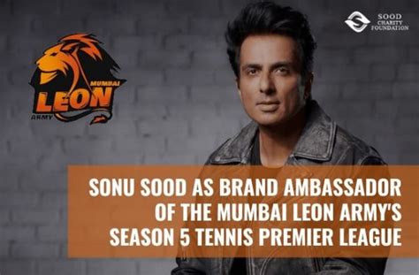 Sonu Sood As Brand Ambassador Of Season 5 Tennis Premier League