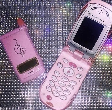 1990 2000’s Glammed Flip Phone🎀 2000s Aesthetic Pink Tumblr Aesthetic Flip Phone Aesthetic