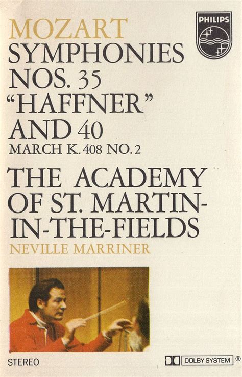 Mozart The Academy Of St Martin In The Fields Neville Marriner