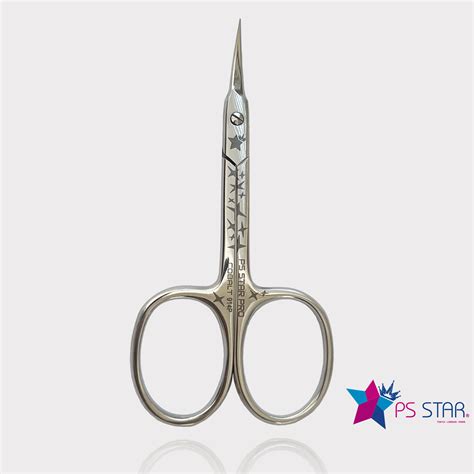 914P Cuticle Scissors PRO 18mm Cobalt Ergonomic Ps Star