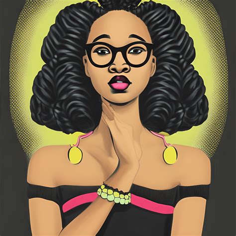 S Classy Painting Comic Style Pop Art Black Girl Creative Fabrica