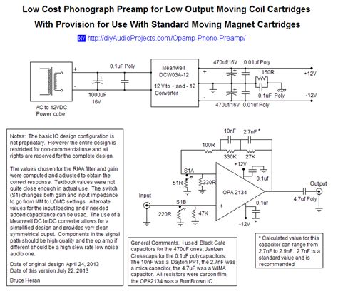 Mc Phono Preamp Schematic Phono Circuit Preamplifier Octal P