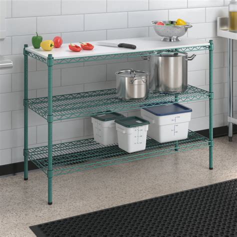 Regency Wide Nsf Green Epoxy Shelf Kit With Removable Plastic