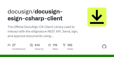 Github Docusign Docusign Esign Csharp Client The Official Docusign