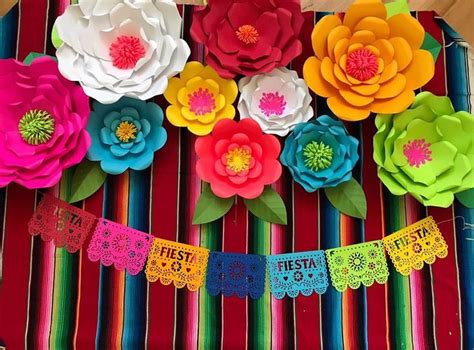 Mexican Fiesta Party Huge Paper Flowers Party Décor Fiesta Party