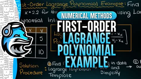 First Order Lagrange Polynomial Example Numerical Methods Youtube