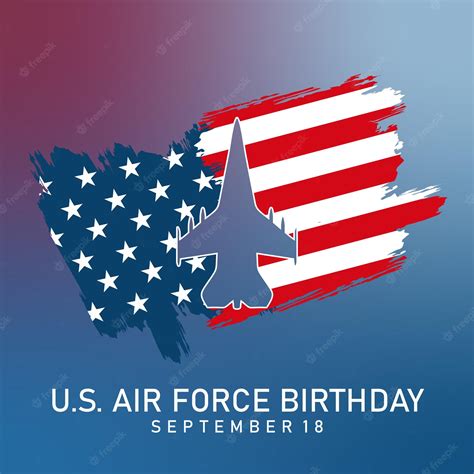 Premium Vector Us Air Force Birthday September 18 Modern Background