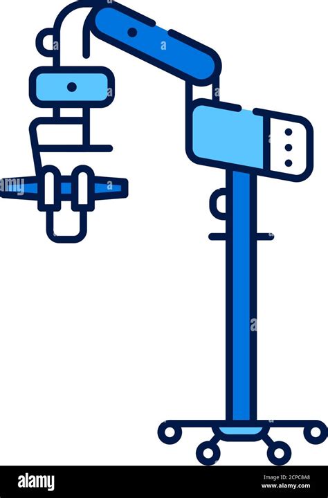 Operating microscope line color icon. Dentistry, ENT surgery ...