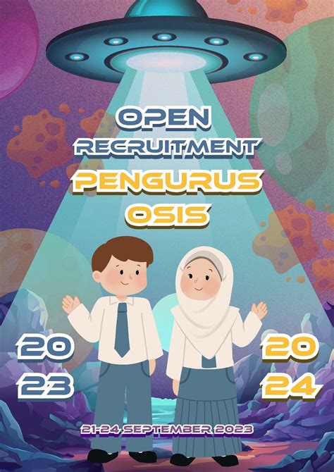 Poster Open Recruitment OSIS Desain Material Ekstrakurikuler Desain