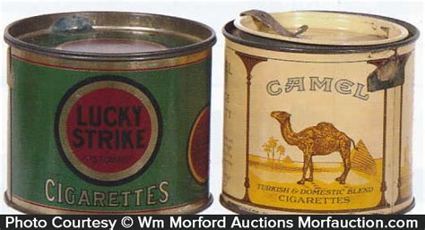 Antique Advertising Vintage Round Cigarette Tins • Antique Advertising