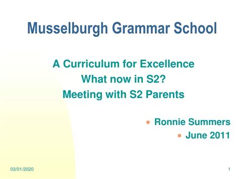 Ppt Musselburgh Grammar School Powerpoint Presentation Free Download