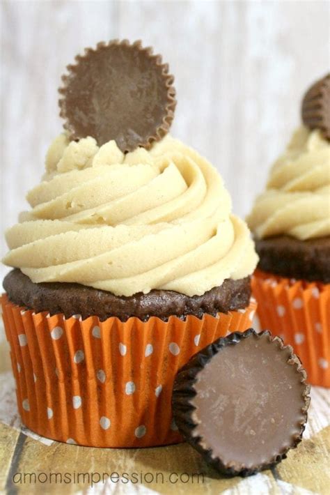 Chocolate Peanut Butter Cup Cupcakes With Peanut Butter Frosting A