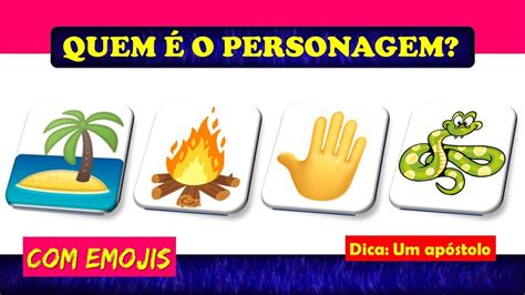 Quiz B Blico Desafio B Blico Quem O Personagem Emojis Youtube