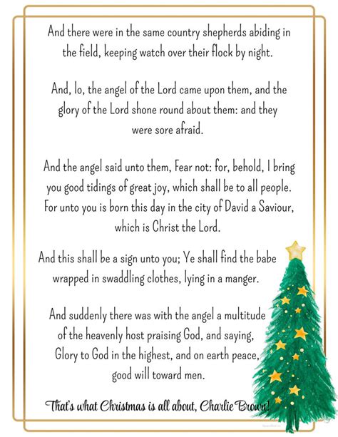 Linus Christmas Speech Free Printable