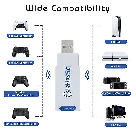 Adaptador Coov Elite Ds Pro Bluetooth P Ps Ps Switch Pc Leon