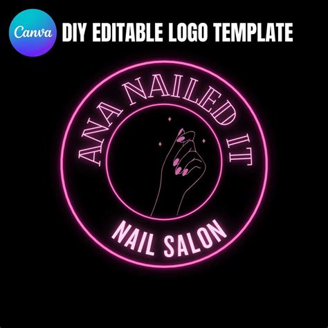 DIY Nail Salon Logo Design Small Business Logo Nail Logo - Etsy