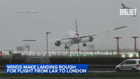 American Airlines Flight From Lax To London Makes Wild Landing At Heathrow Airport Due To Strong