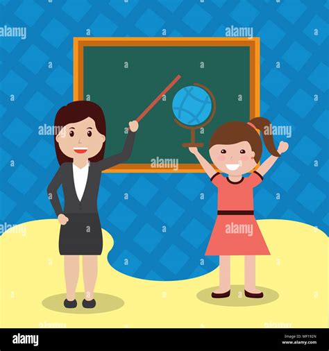 Cartoon Illustration Teacher Waving Hi Res Stock Photography And Images