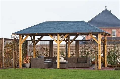 Superior Wooden Garden Gazebo | 5.9m x 3.4m Garden Canopy