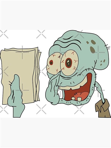 "Crazy Squidward" Art Print by shaylikipnis | Redbubble