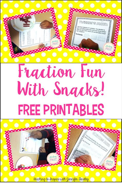 Multiplying And Dividing Fractions Fraction Fun With Snacks Freebies