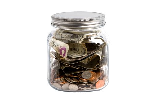 Money Jar Tips Cookie Jar Change Glass Png Transparent Image And