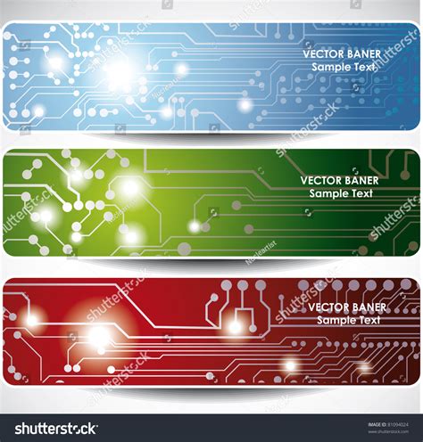 Electronics Web Banners Stock Vector Illustration 81094024 : Shutterstock