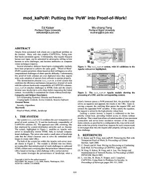 Fillable Online ModkaPoW Putting The PoW Into Proof Of Work Fax Email
