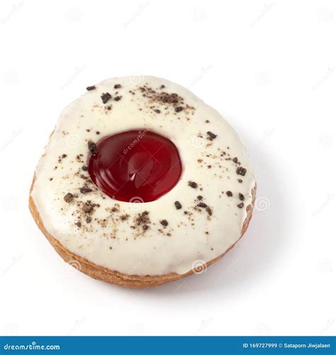 Donut De Chocolate Aislado En Blanco Imagen De Archivo Imagen De