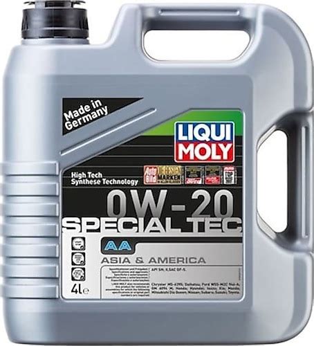 Liqui Moly Special Tec AA 0W 20 4 lt Motor Yağı 2023 Fiyatları