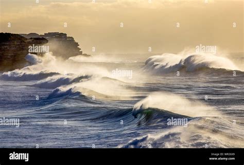 Storm Swell At Bronte Sydney Australia Stock Photo Alamy